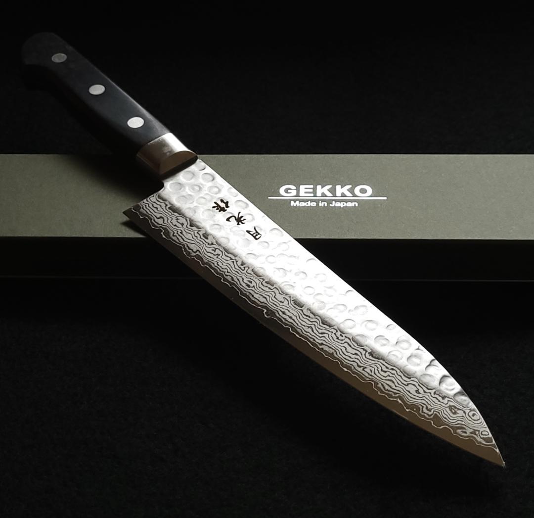 K*i様 日本製 VG10 ダマスカス 牛刀包丁185mm 黒柄 G1753J