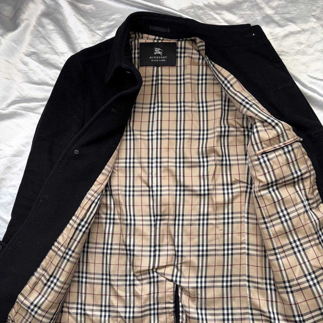 バーバリー　ブラックレーベル　ステンカラーコート M カシミヤ10%入り