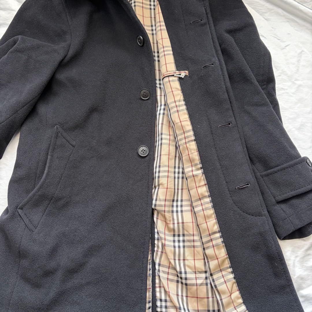 バーバリー　ブラックレーベル　ステンカラーコート M カシミヤ10%入り