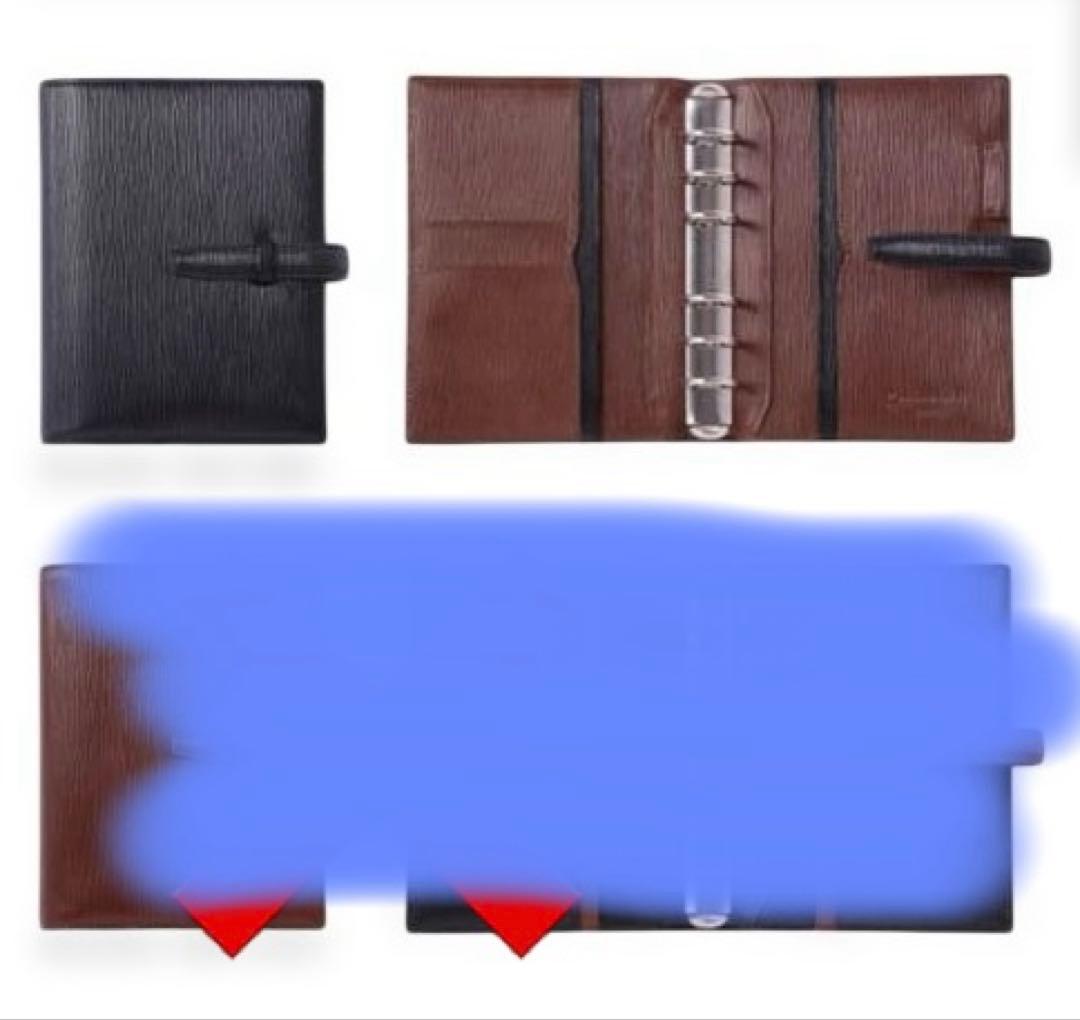 PO ラスター・エンボスレザー・バインダー 23mm ブラック/ブラウン