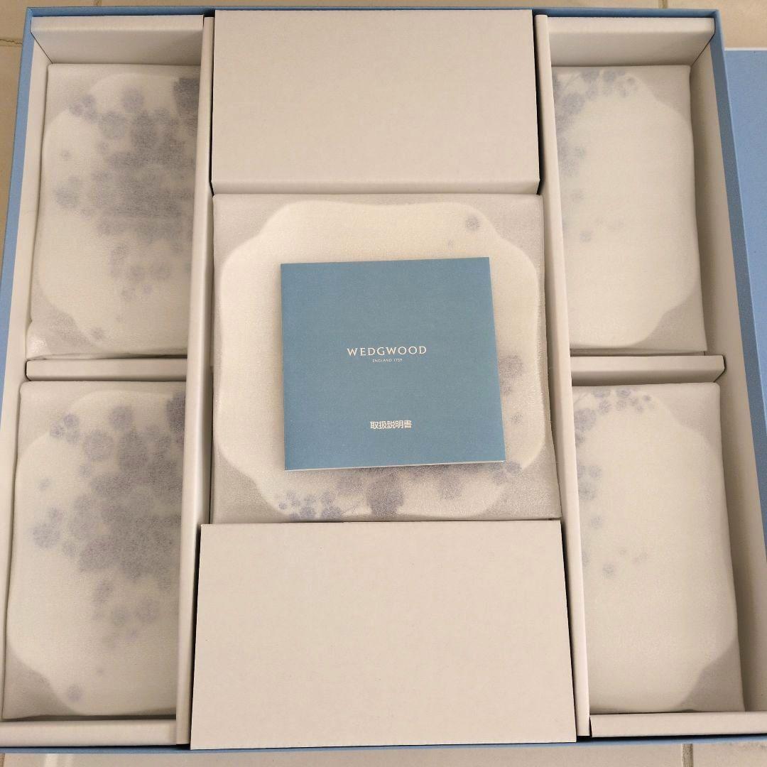 【未使用】ウェッジウッド　ストロベリーブルーム インディゴ スモールプレート5枚