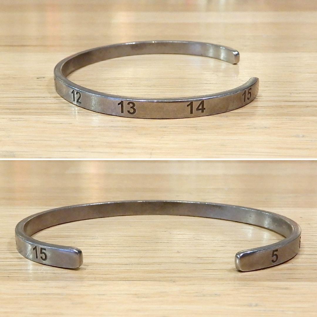 まじ神さまの 美品 メゾンマルジェラ 現行 ナンバリングカフブレスレット SV9