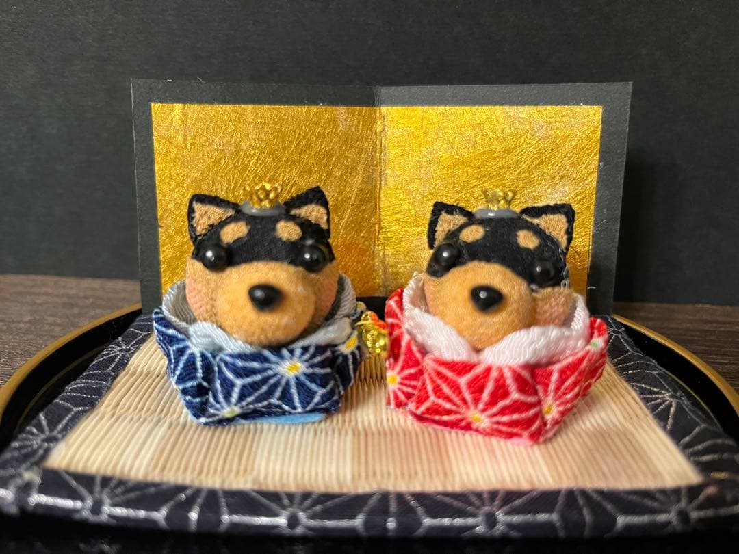 つまみ細工　ミニピン雛人形　& 五月人形　2way