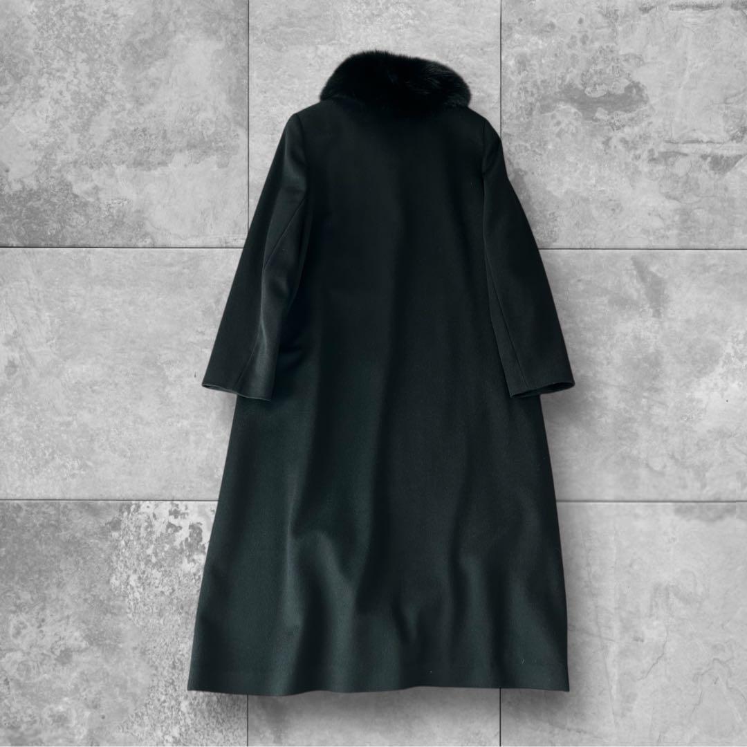 【カシミヤ100%】bistrot cinq ロングコート ファー 2way L