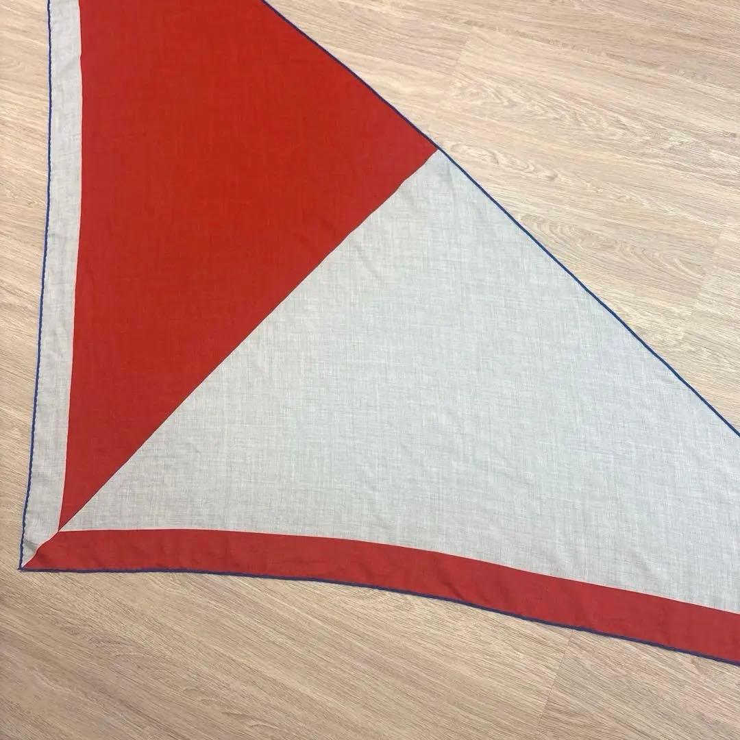 エルメス　カシシル　トライアングルジェアン　カシミアシルク　美品　スカーフ