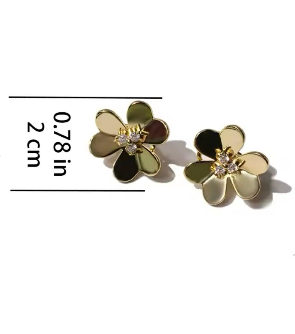 海外セレブ　フリヴォル　ラージフラワー　ピアス　ゴールド　最高品質　フラワー22