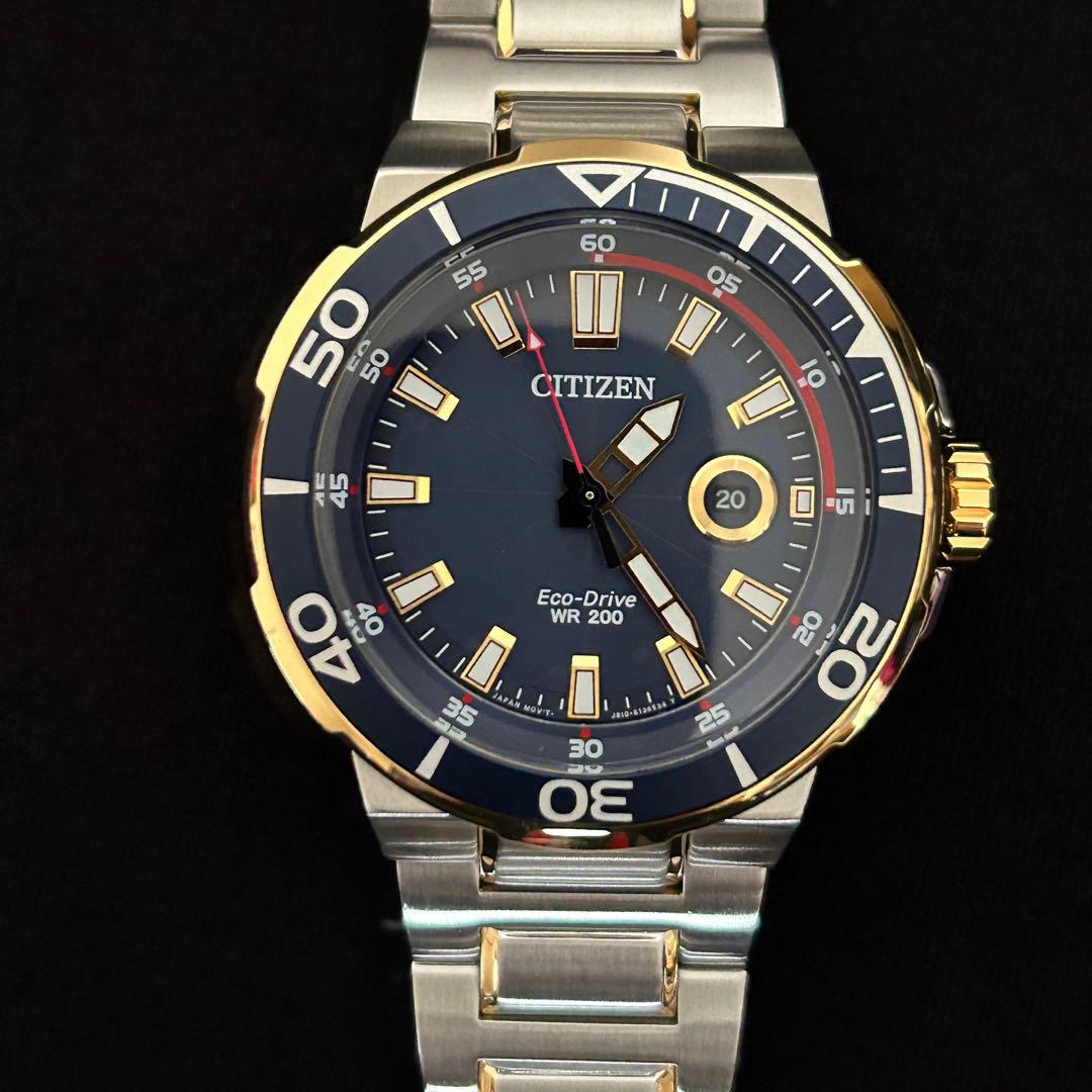 シチズンCITIZEN Eco-Drive WR 200 ネイビーブルー