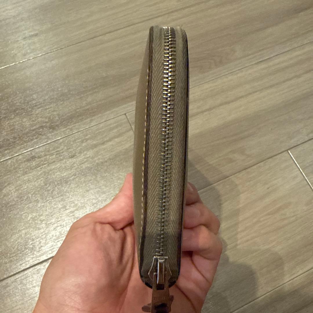 HERMES エルメス ジップ長財布 シルクインロング （エトゥープ） 箱付き