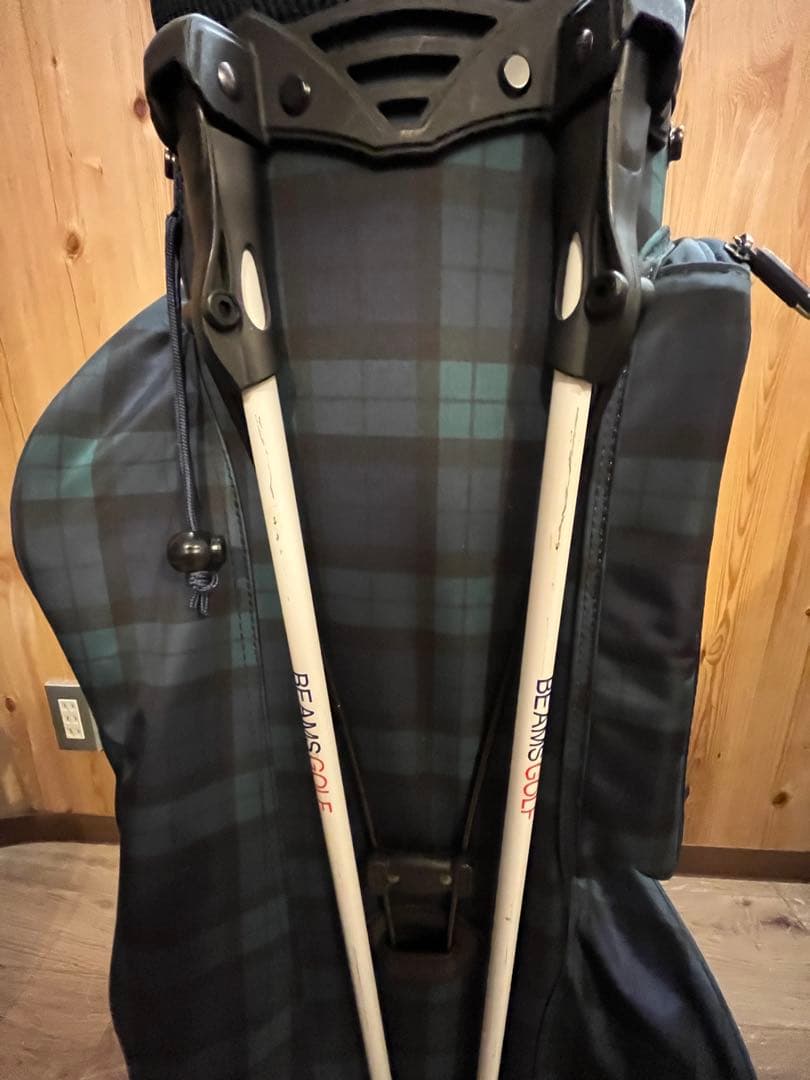 BEAMS GOLF チェック柄キャディバッグ