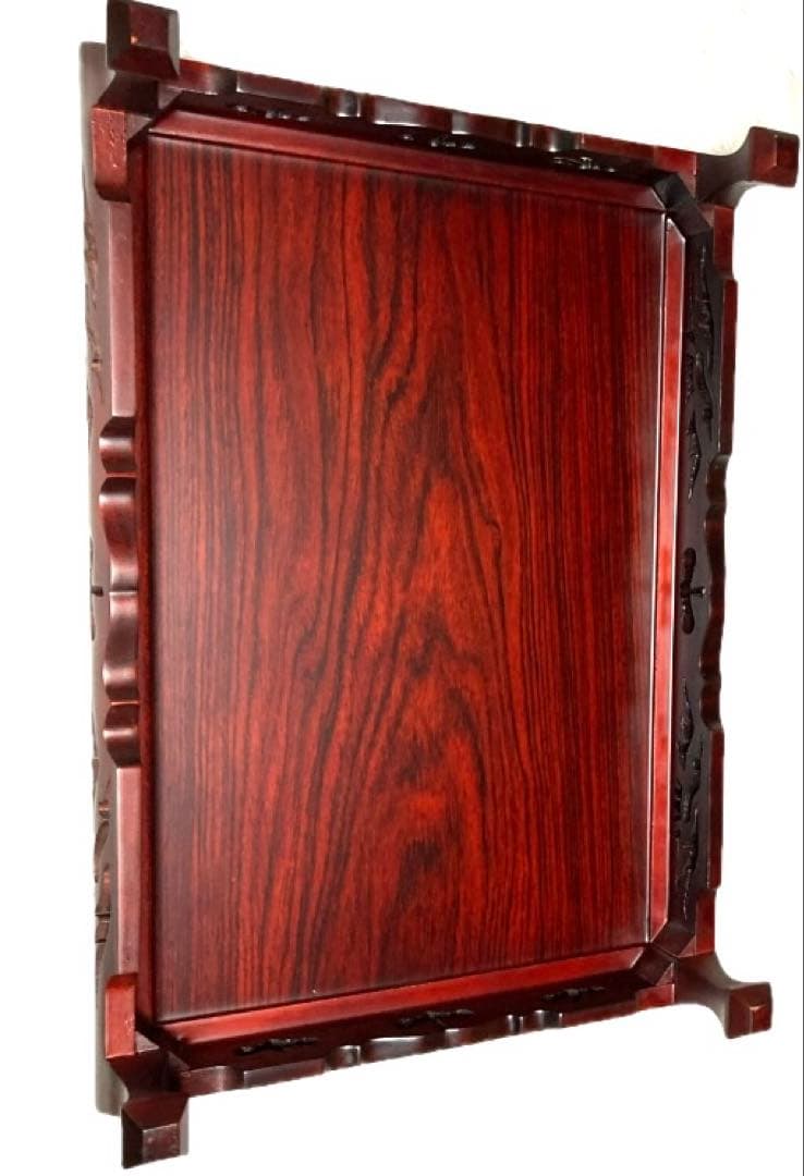 高級花台　伝統工芸 工芸美術 置台 供物台 盆栽台 飾台 松彫 彫刻 紫丹　新品