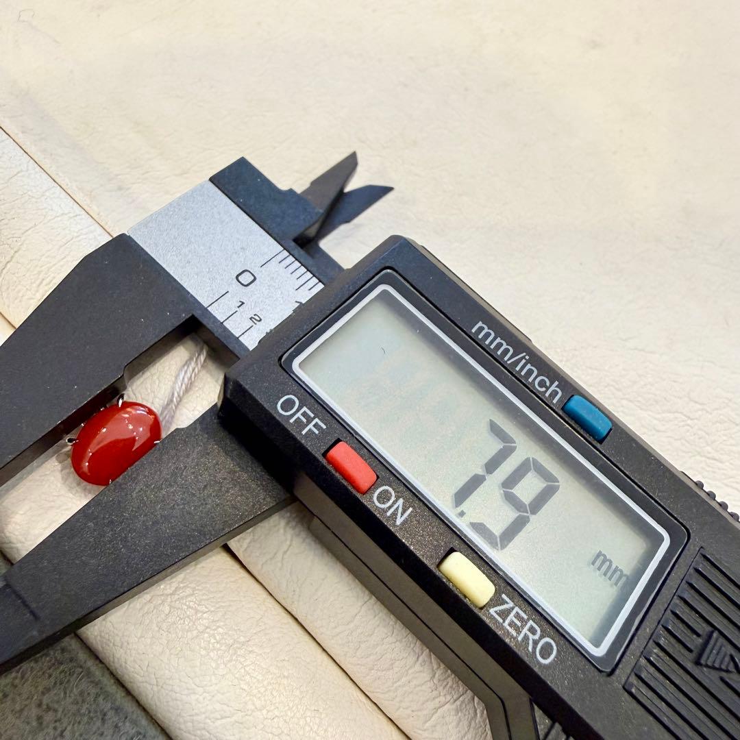 Pt900 血赤珊瑚1.73ct ダイヤ0.11ct リング 新品 13号