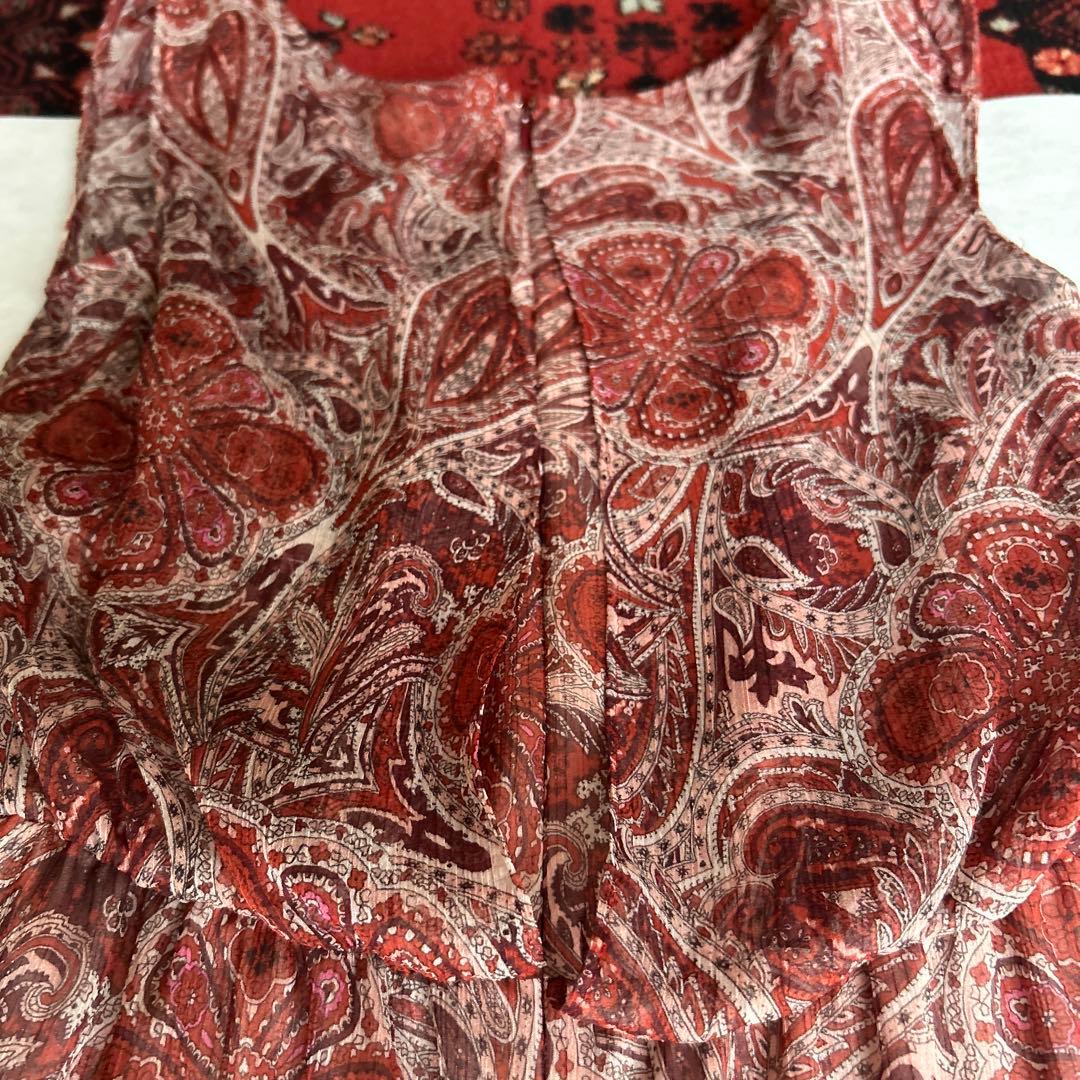 美品ANAYI 楊柳ペイズリーオールインワン36サイズ