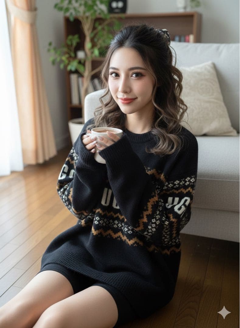 UGG ブラックニットセーター M