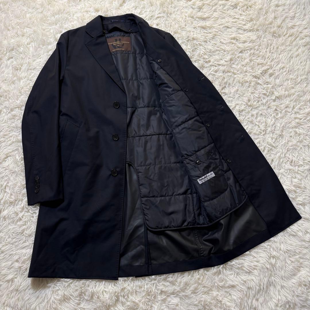 極美品 EDIFICE イタリア生地カノニコ チェスターコート ライナー付48