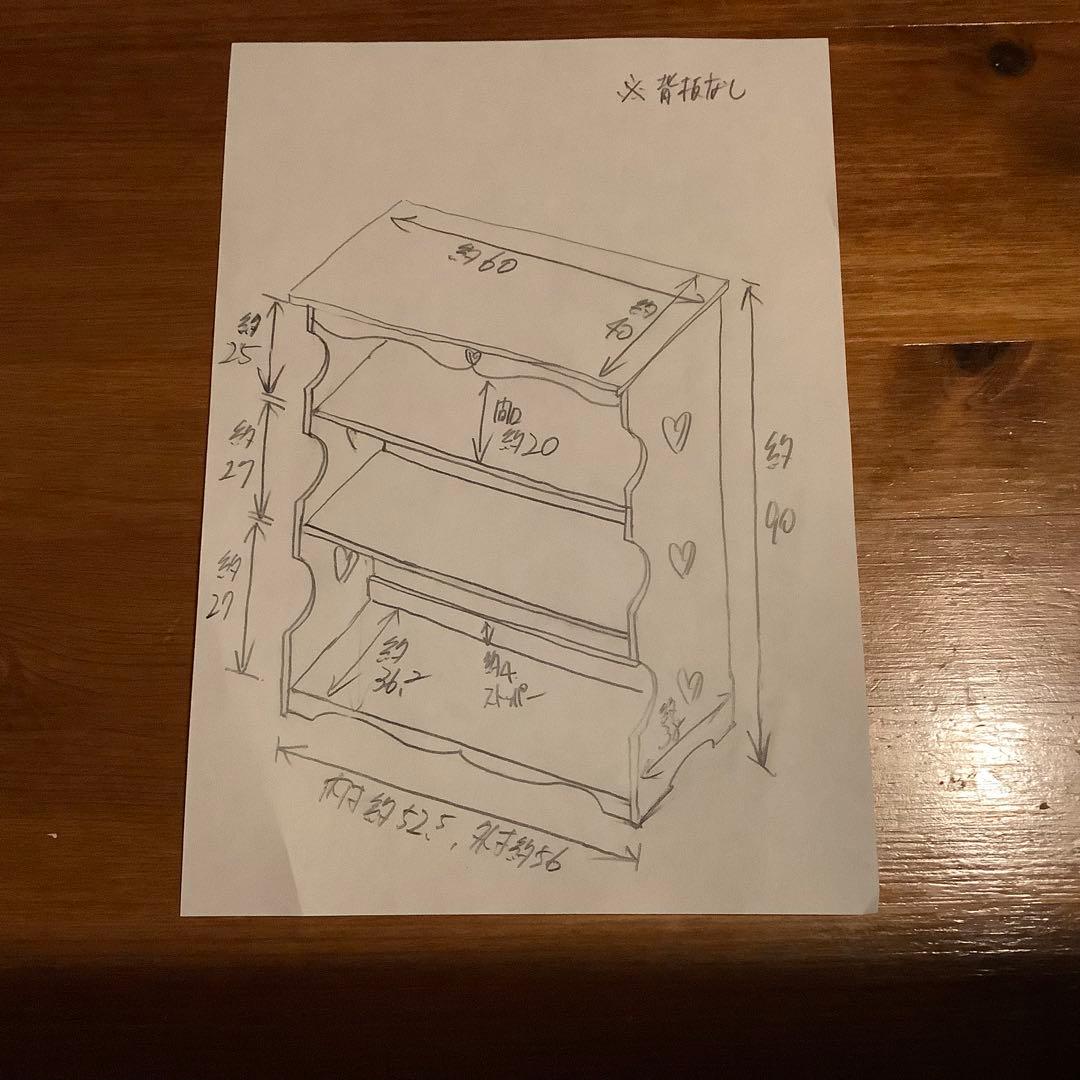 メルさま専用ページ♡カントリーハート　大型3段シェルフ