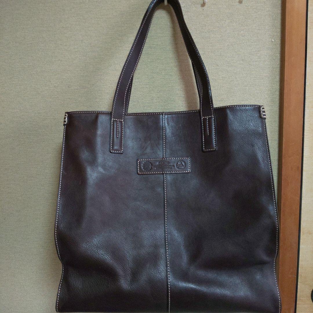 ダークブラウン レザートートバッグ