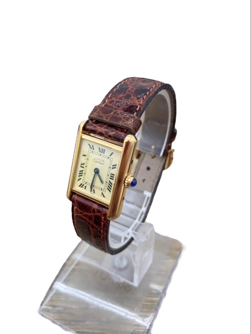 カルティエ マストタンクヴェルメイユ 925 5057001 電池交換済 (Ｏ)