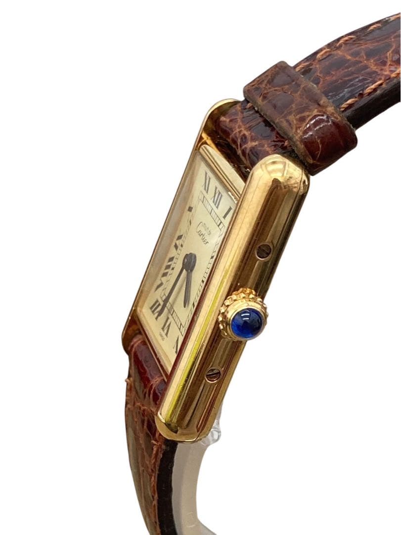 カルティエ マストタンクヴェルメイユ 925 5057001 電池交換済 (Ｏ)