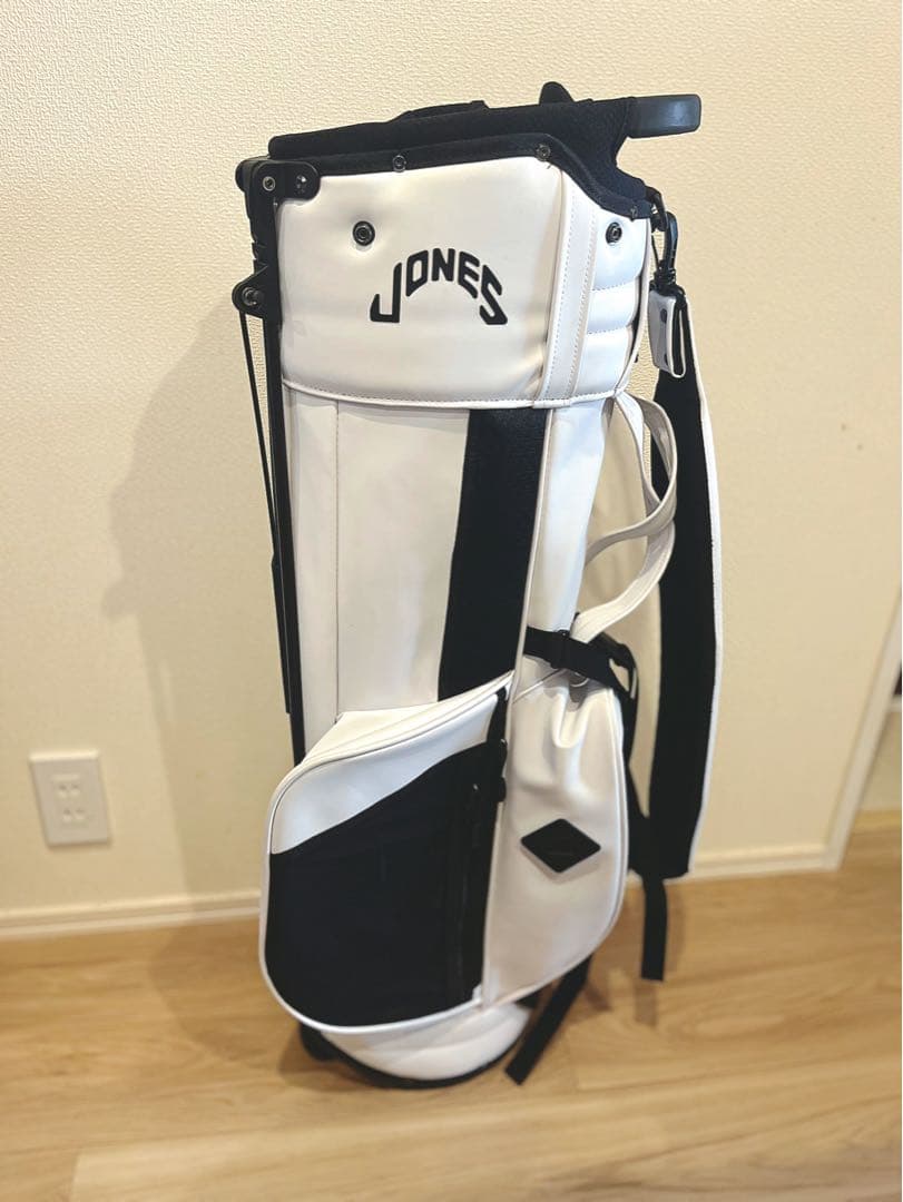 JONES キャディバッグ ホワイト/ブラック