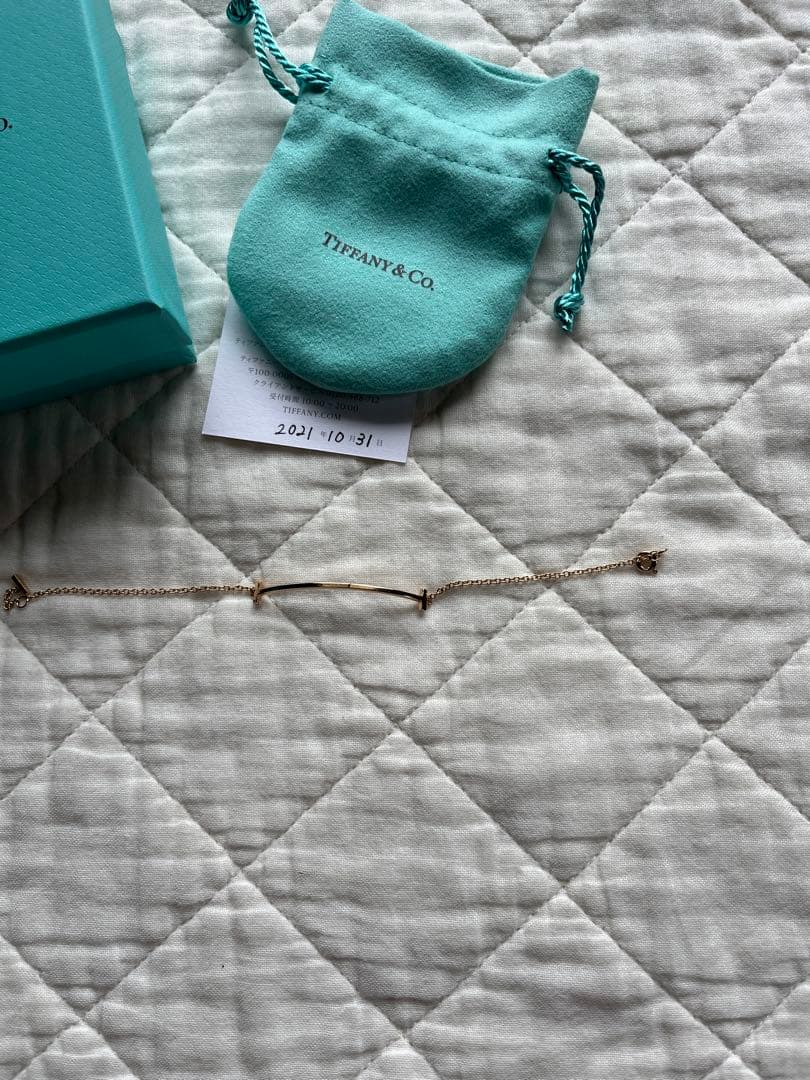 美品　ティファニー　Tスマイル　ブレスレット　RG ピンク