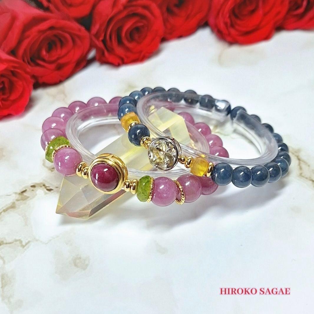 ルビー ペンダントトップ ピンクサファイア ペリドット ブレスレット