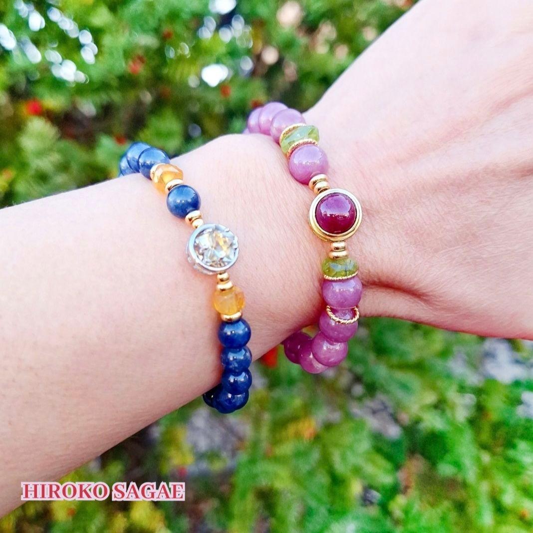 ルビー ペンダントトップ ピンクサファイア ペリドット ブレスレット