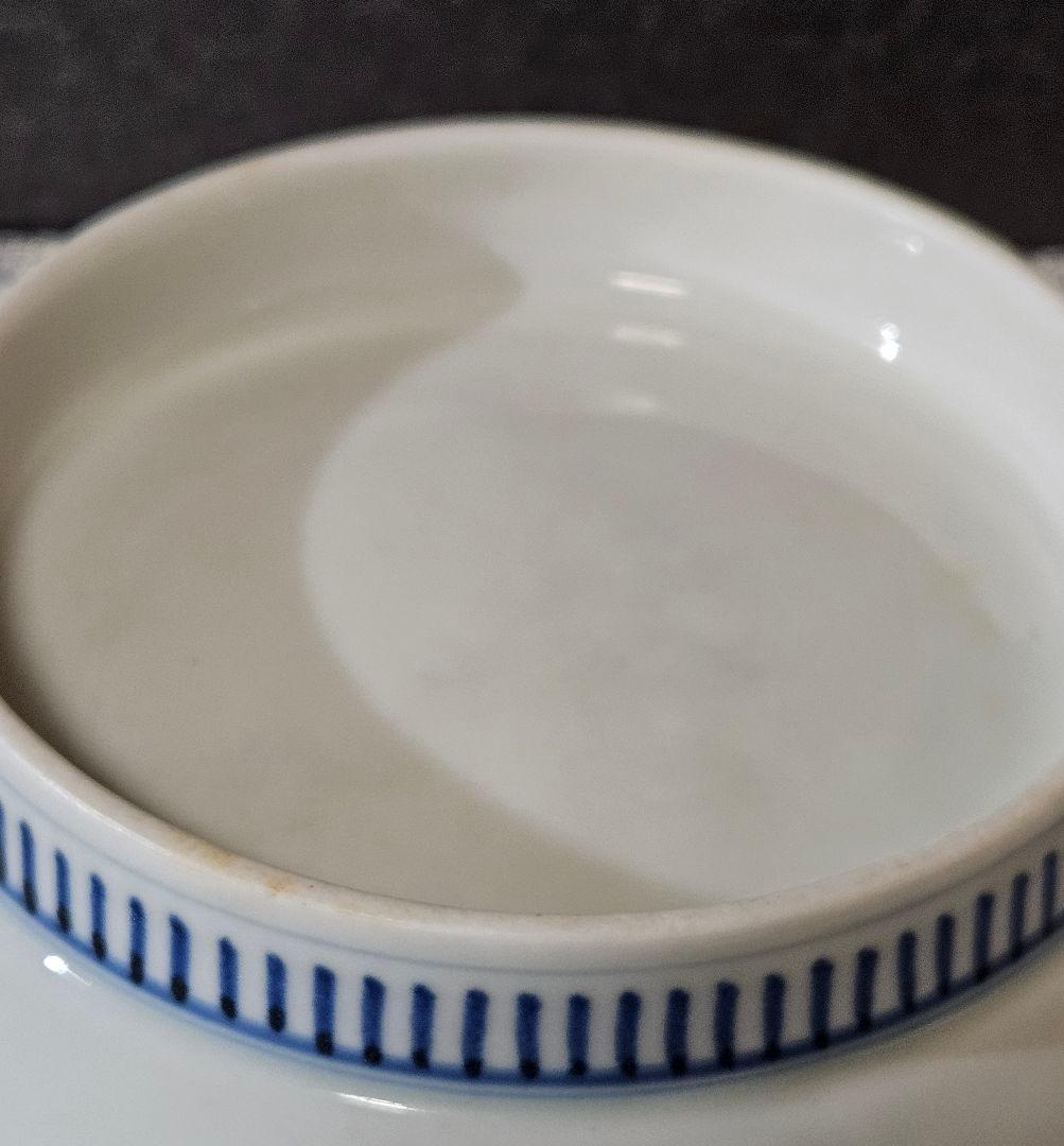 【本物保証❗】江戸時代後期　後期藍鍋島　芙蓉の図　径 約20.8cm　櫛高台皿