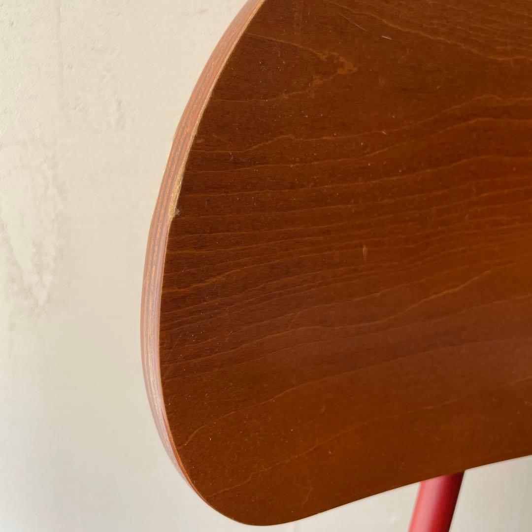 木製　ローラウンドチェア　スクールチェア　回転座椅子　ヴィンテージ　スチール