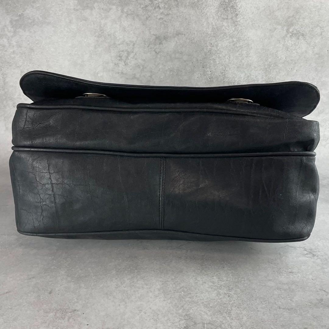 希少✨Harley Davidson ショルダーバッグ レザー ロゴ金具 黒