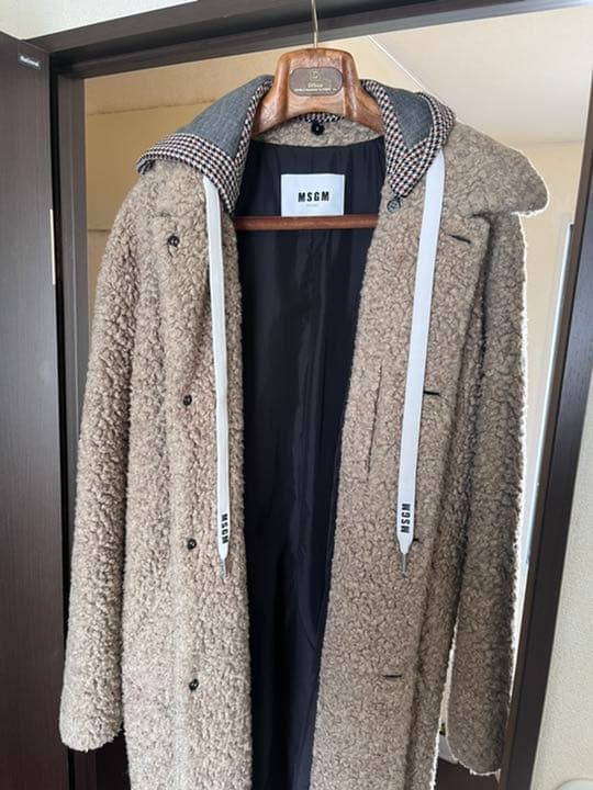 MSGM 取り外し可能フーディボアコート
