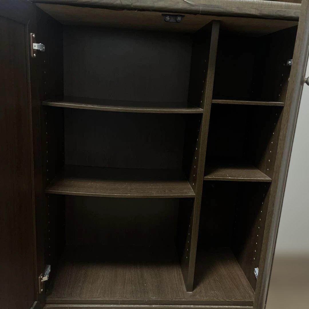 昭和レトロ　ユーアイ家具 下駄箱 シューズボックス ミラー付