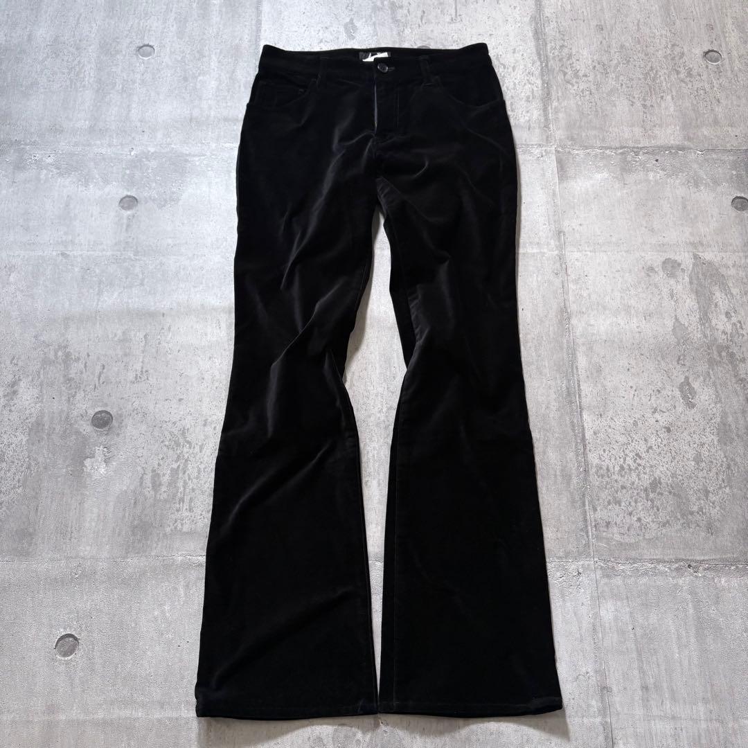 パンツ 00s velours flare pants y2k archive punk