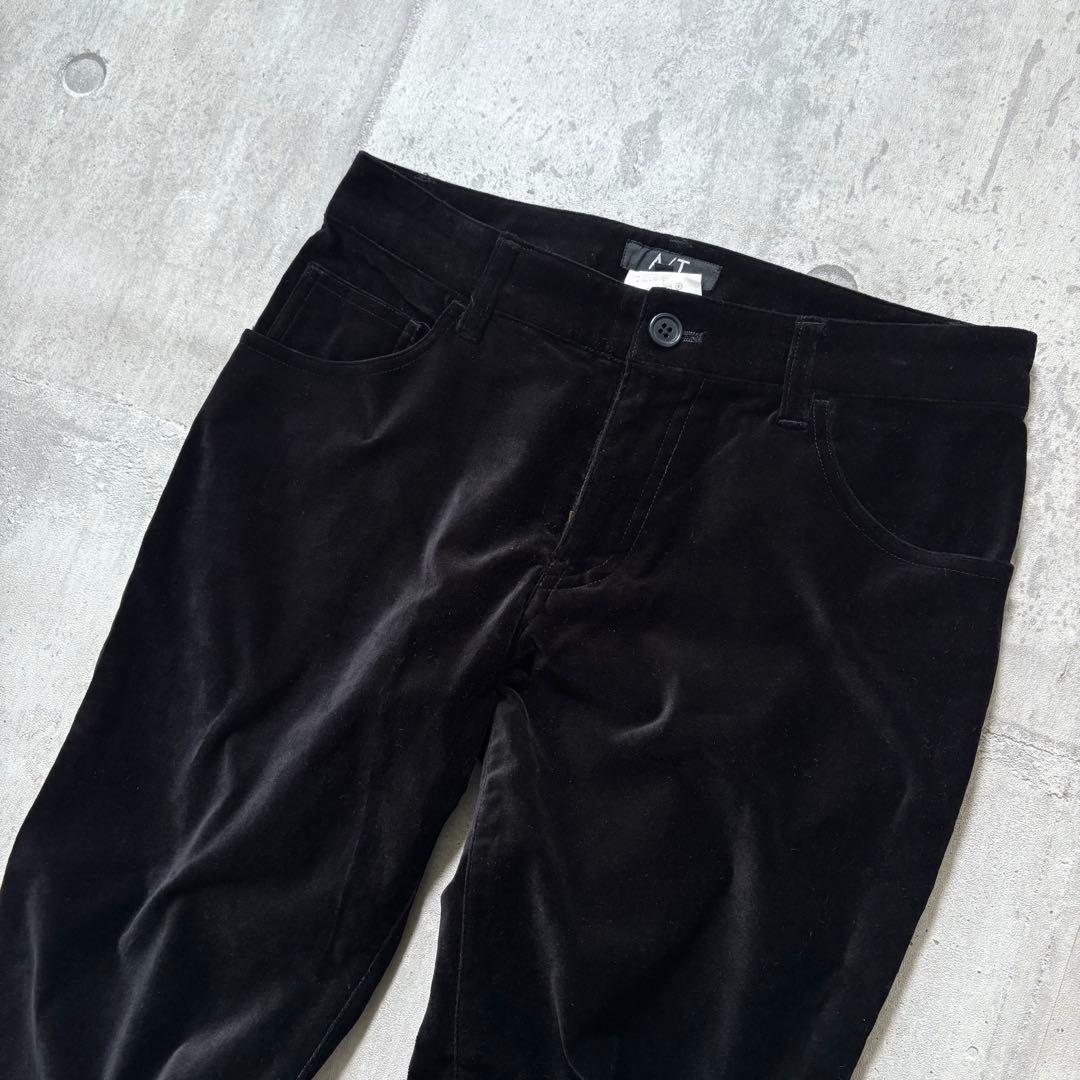 パンツ 00s velours flare pants y2k archive punk