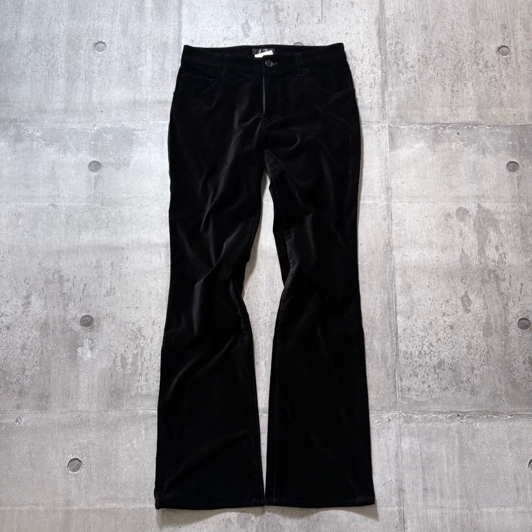 パンツ 00s velours flare pants y2k archive punk