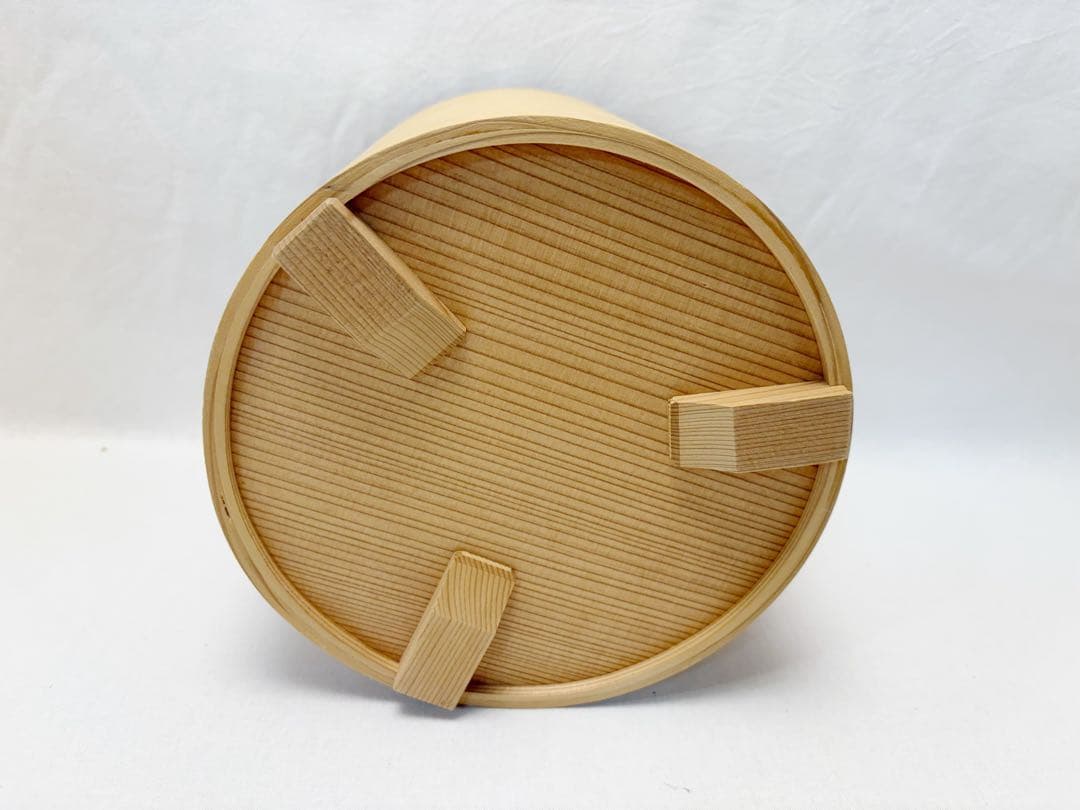 未使用 茶道具 杉木地 曲水指 利休形 曲物 綴目 水屋道具 茶器 水差し 元箱