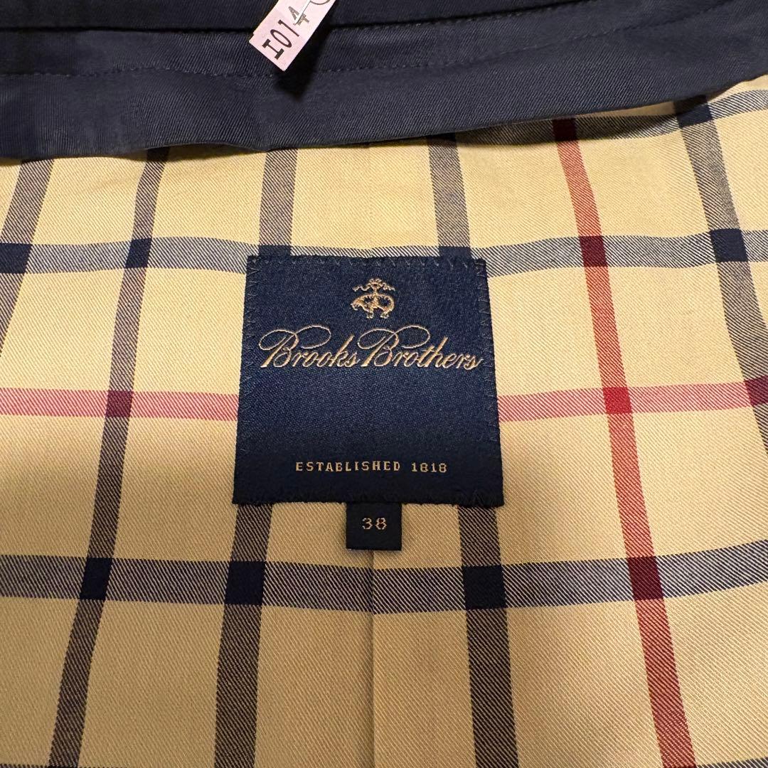 【美品✨】ブルックスブラザーズ 比翼ステンカラーコート 38ファスナー式ライナー