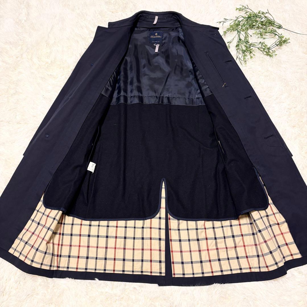 【美品✨】ブルックスブラザーズ 比翼ステンカラーコート 38ファスナー式ライナー