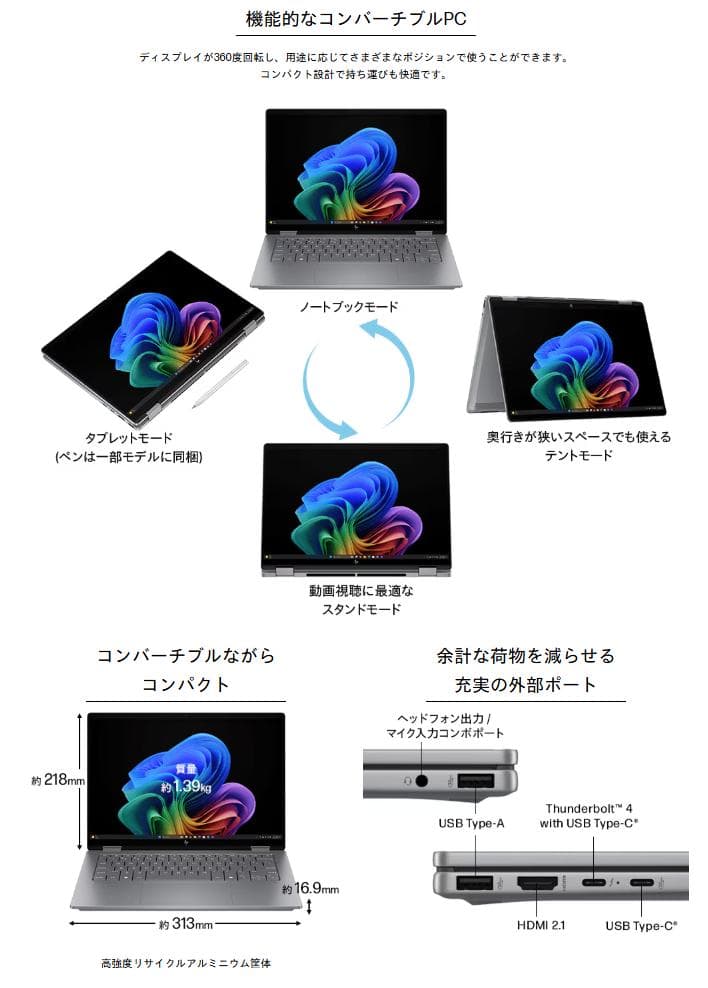 【最安値・即納】HP OmniBook X Flip 14-fm 美品 HP