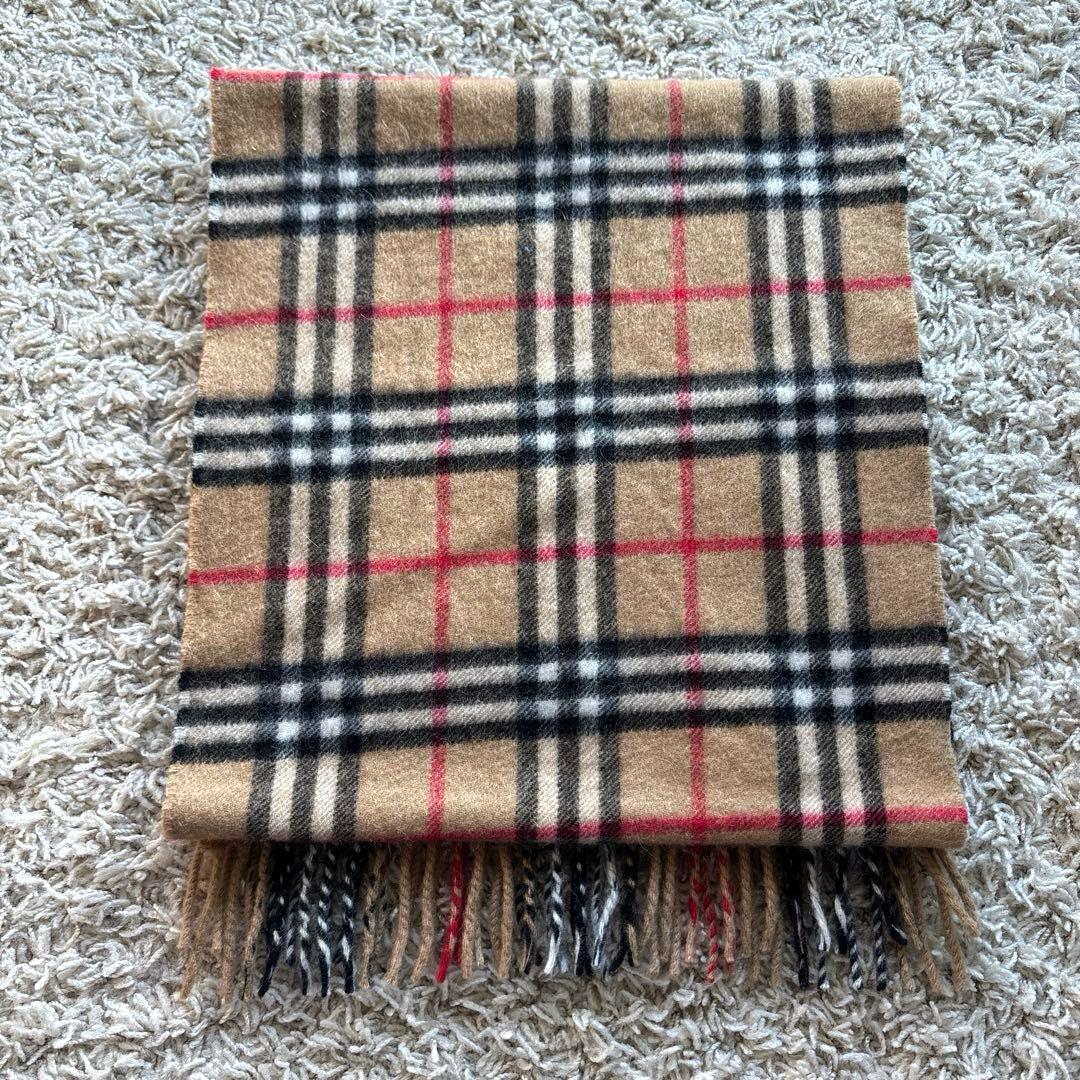 【極美品】BURBERRY バーバリー マフラー カシミヤ100% ノバチェック