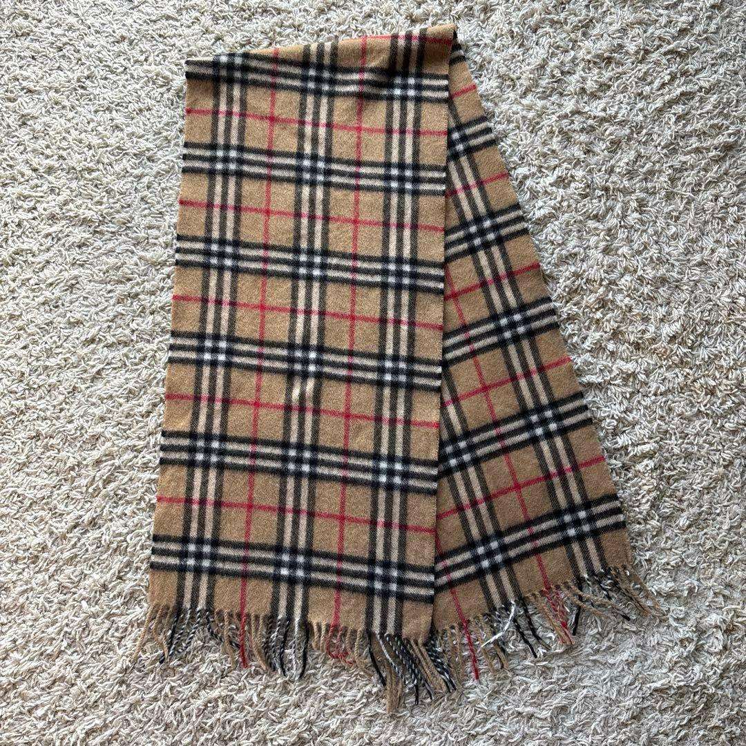 【極美品】BURBERRY バーバリー マフラー カシミヤ100% ノバチェック