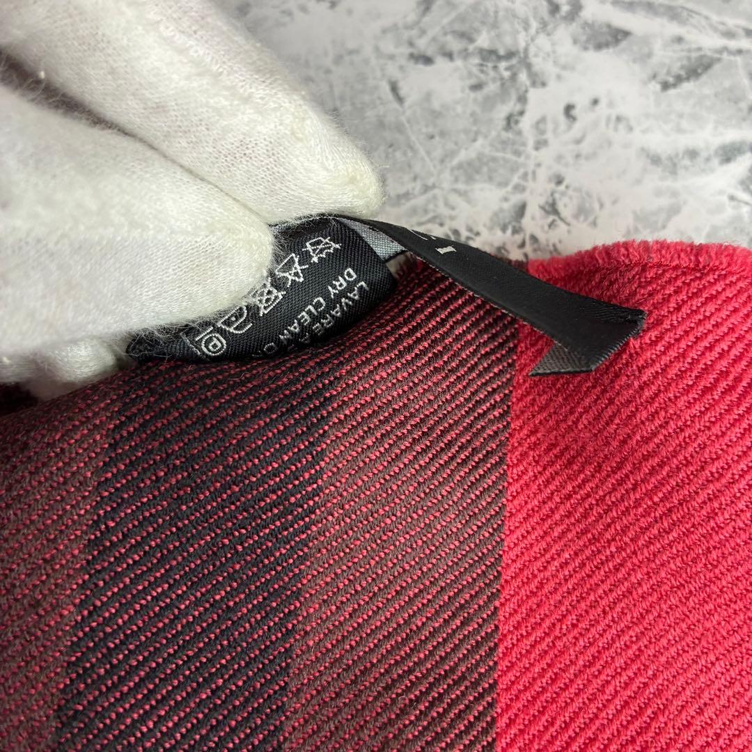 ✨GUCCI✨　グッチ　マフラー　レッド　ブラック　赤　黒　男女兼用