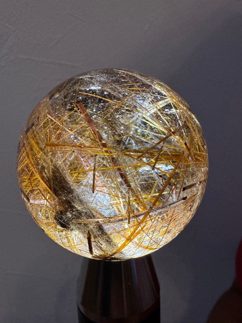 【極美品】トルマリンルチル 丸玉 天然石