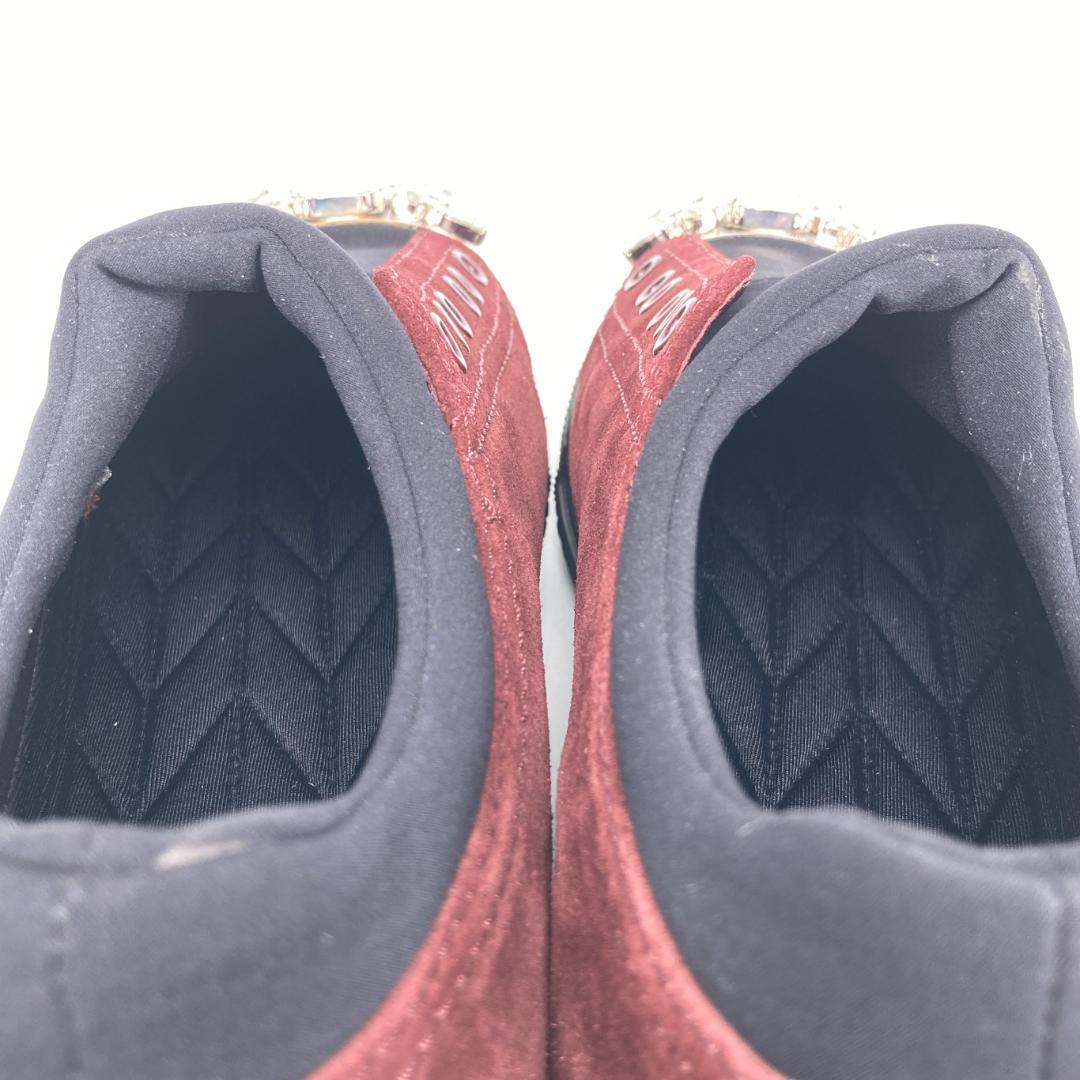 MIU MIU　ミュウミュウ　ラインストーンビジュースニーカー 　スエード　37