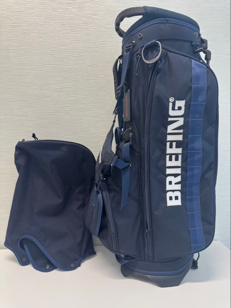 BRIEFING キャディバッグ ネイビー　＋各種カバー７つ