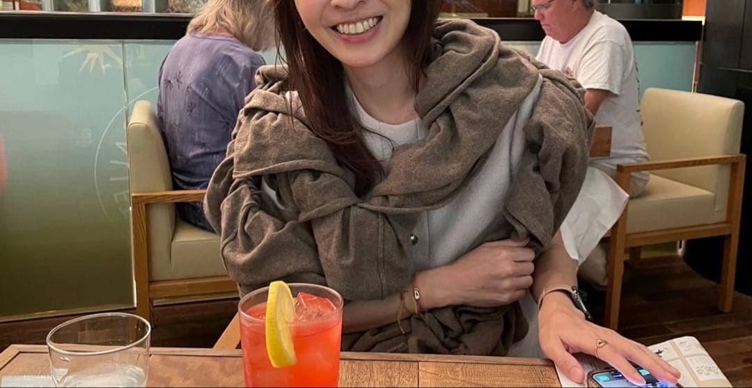 カシミア100% ロングマフラー チャコールグレーからブラウン色味