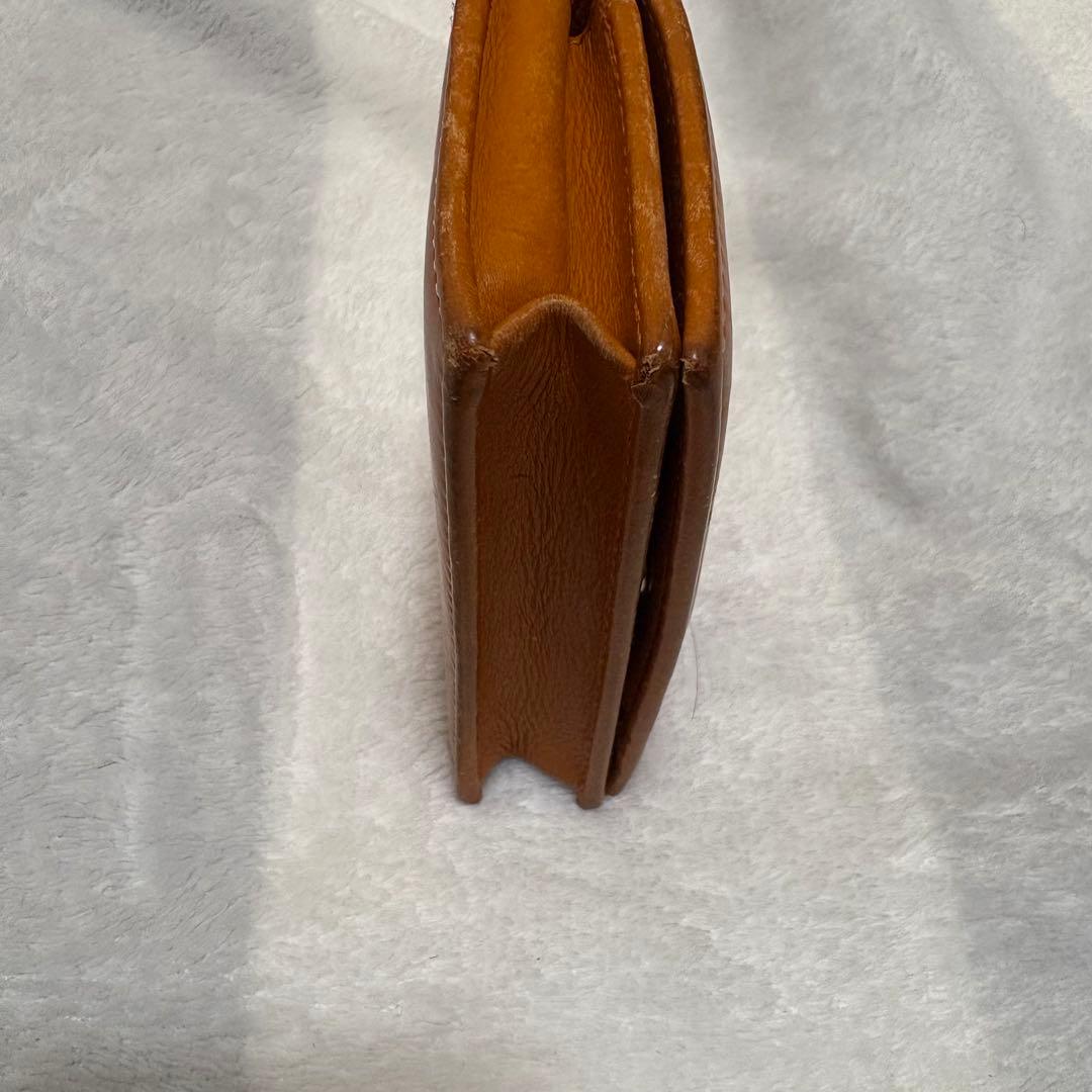 ディオール 二つ折り財布 レザー CDロゴ ヴィンテージ オレンジ