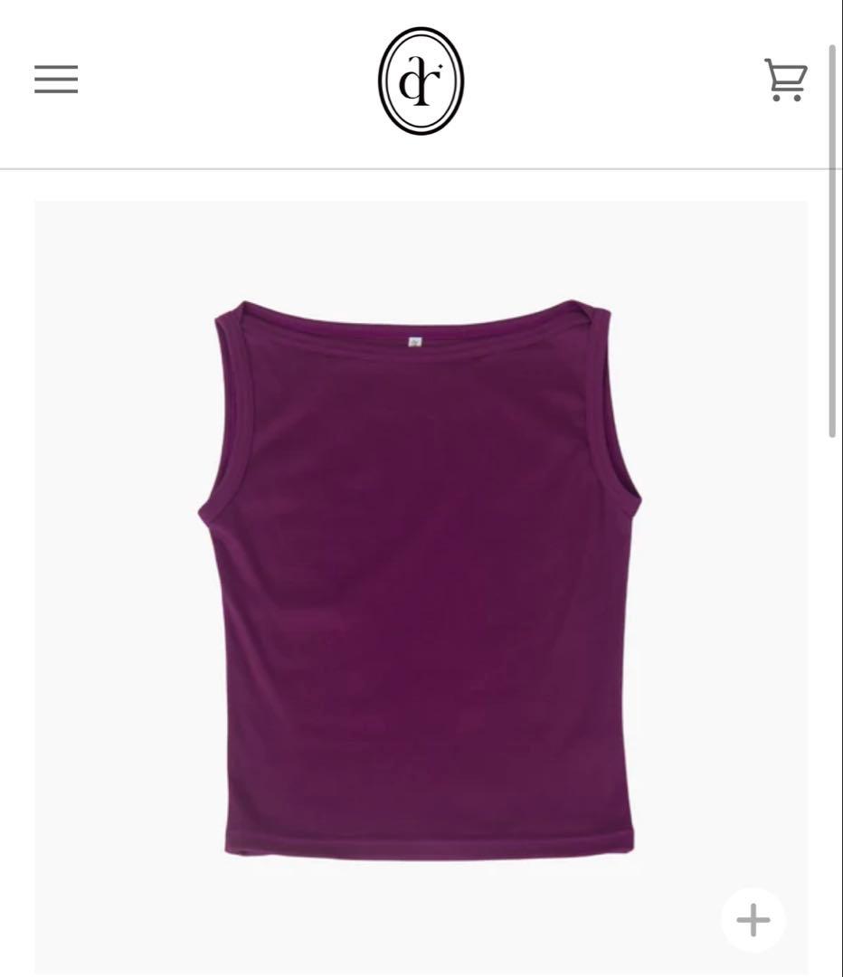 【人気商品】 ✴︎drawers Boat Neck Tanktop プラム