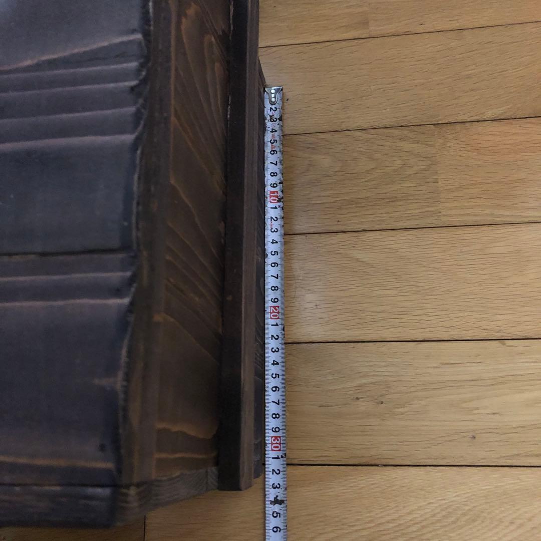 スーパーカブ、ハンターカブなどに！木製ボックス ダークブラウン(リアボックス)