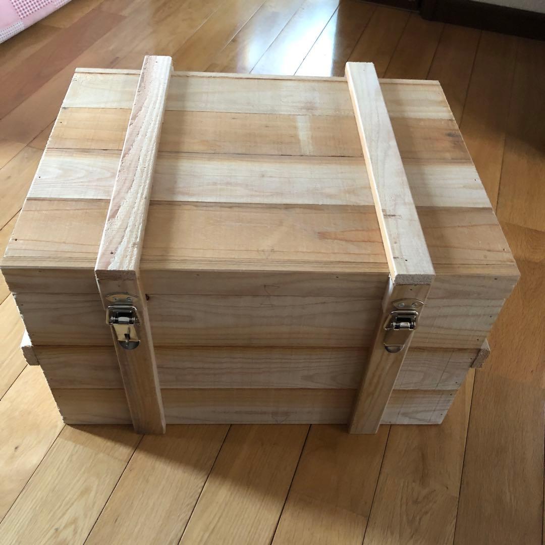 スーパーカブ、ハンターカブなどに！木製ボックス ダークブラウン(リアボックス)