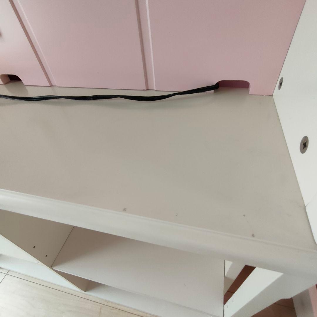 引取限定●学習机付属の棚のみ●本棚●白ピンク●お姫様●プリンセス●かわいい